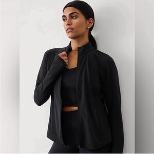 Athleta Salutation Women's Ribbed Black Jacket Size L NWT